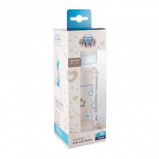 Антиколиковая бутылочка для кормления Canpol babies Easystart NEWBORN BABY с широким горлышком 240 мл., 3 мес.+ (35/217_blu) blue