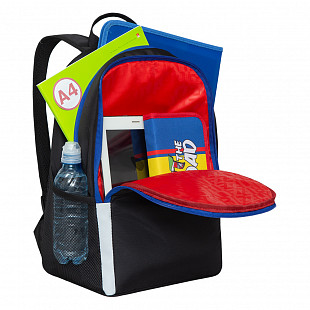 Рюкзак школьный GRIZZLY RB-151-2 /1 black/blue