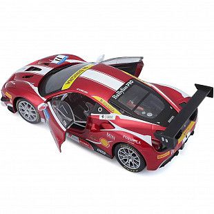 Коллекционная машина Bburago 1:24 Racing Ferrari 488 (18-26308) red