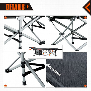 Складная кровать KingCamp Deluxe Folding bed 8007 Black