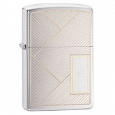 Зажигалка Zippo Diagonal Stripes Design Brushed 49209 chrome