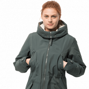 Куртка женская Jack Wolfskin Rocky Point Parka greenish grey