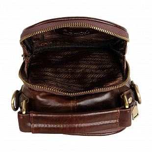 Мужская кожаная сумка Polar 24021 black