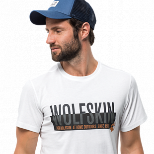 Футболка мужская Jack Wolfskin Slogan T Men white rush