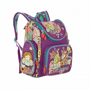 Рюкзак школьный GRIZZLY RAr-080-4 /2 violet/mint