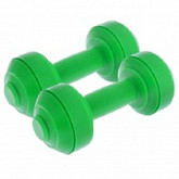 Гантели пластиковые европодвес 2х1 кг green