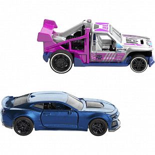Игровой набор Hot Wheels Pull-Back Speeders 2022 Camaro ZL1 & Lolux (HPR91 HPR95)