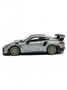 Машинка Bburago 1:43 Porsche 911 GT2 RS (18-30000/18-30388) silver/black