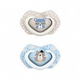 Пустышка Canpol babies Bonjour Paris Силиконовая Симметричная 6-18 мес., 2 шт. (22/648_blu) blue