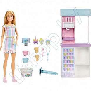 Игровой набор Barbie Магазин мороженого (HCN46)