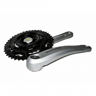 Шатуны под квадрат Shimano fc-m311 acera на 7/8 скоростей 170мм 48/38/28t silver ZSM70148