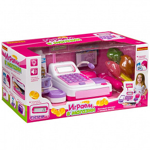 Игровой набор Bondibon "Играем в магазин" с кассовым аппаратом, чековой лентой