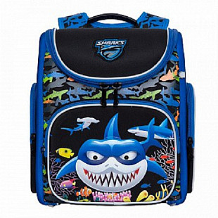 Рюкзак школьный GRIZZLY RAr-081-3 /1 black/blue