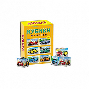 Кубики Рыжий Кот Машинки 6 шт КО6-8032