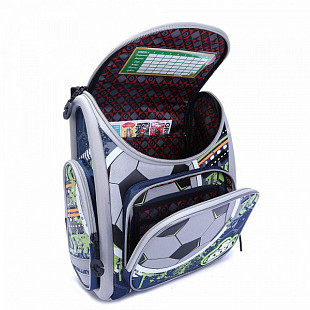 Рюкзак школьный GRIZZLY RA-970-1 /1 black/light green