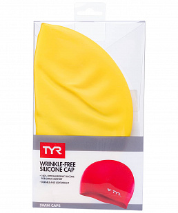 Шапочка для плавания TYR Wrinkle-Free Silicone Cap LCSL/720 yellow 