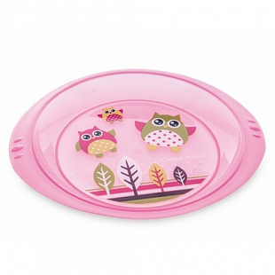 Тарелка Canpol babies Совы 4/406 Pink