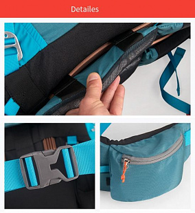 Туристический рюкзак Naturehike Trekking 55 л Black