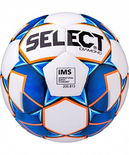 Мяч футбольный Select Diamond IMS №5 White/Blue/Orange