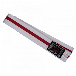 Пояс Budo-Nord white/bordo