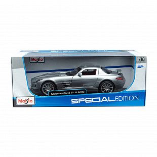 Машинка Maisto 1:18 Mercedes-Benz SLS AMG (31389) silver