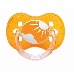 Пустышка Canpol babies Силиконовая Круглая Природа 0-6 мес 22/410 Orange