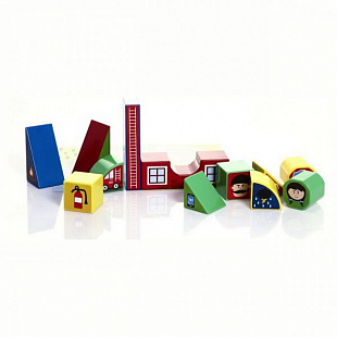 Пластиковые кубики Magneticus Пожарная часть (BLO-003-05)