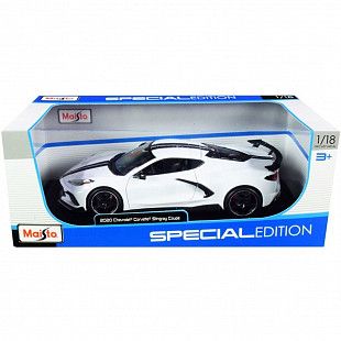 Машинка Maisto 1:18 2020 Chevrolet Corvette Stingray Coupe (31455) white