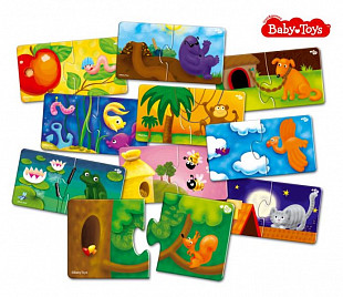 Пазлы макси парные Десятое Королевство Кто где живет? 02512