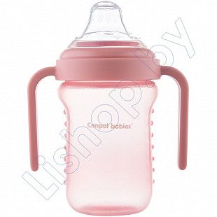 Поильник Canpol babies непроливающийся с силиконовым носиком 220 мл 9м+ (56/605) pink