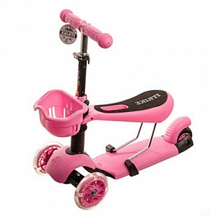 Самокат-беговел RS iTRIKE 3 в 1 pink