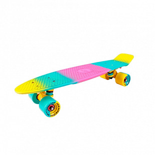 Penny board (пенни борд) Tech Team Multicolor 22" 2018 yellow/green/pink