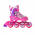 Раздвижные роликовые коньки RGX Yuppie Pink (светящиеся колеса)
