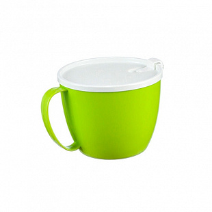 Кружка Idea для супа 0,7 л с крышкой lime