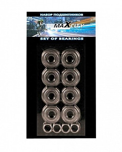 Подшипники для роликовых коньков Maxcity ABEC-5 хром