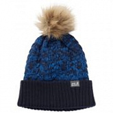 Шапка детская Jack Wolfskin Knit Pompom Cap Kids night blue