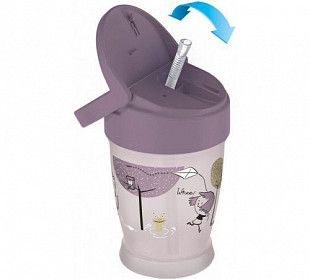 Поильник Lovi JUNIOR Lovely Girl с трубочкой 250 мл. 12+ (35/354girl)
