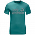 Футболка мужская Jack Wolfskin Brand Logo T M emerald green