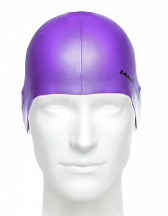 Шапочка для бассейна (плавания) взрослая Mad Wave Neon Silicone Solid purple