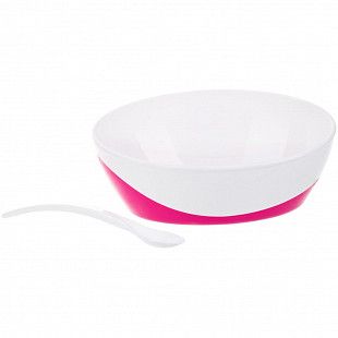 Миска Canpol babies с ложкой 9м+ 350 мл (31/406_pin) pink