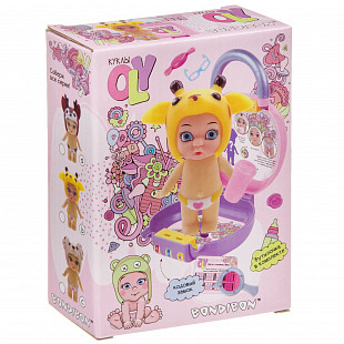 Кукла с аксессуарами Bondibon OLY в шапочке с животным ВВ3875