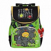 Рюкзак школьный GRIZZLY RA-972-5 /2 black/light green
