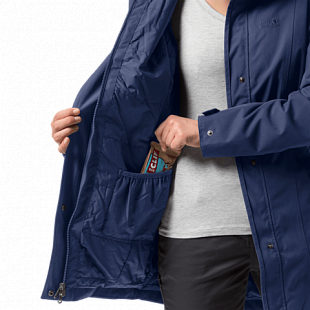 Пальто женское Jack Wolfskin Madison Avenue Coat lapiz blue