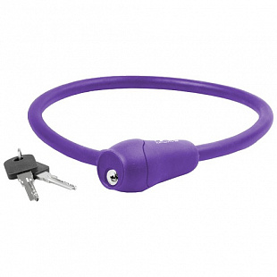 Замок велосипдный M-WAVE 12х600мм violet 5-231049