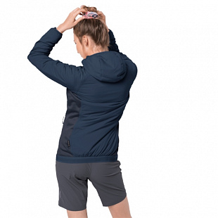 Ветрозащитная утепленная куртка женская Jack Wolfskin Opouri Peak Jacket W dark indigo
