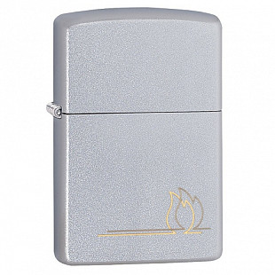 Зажигалка Zippo Flame Design Satin 49210 chrome