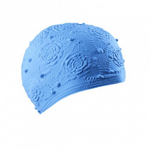 Шапочка для бассейна (плавания) детская Mad Wave Hawaii Carnation Girls blue