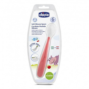 Ложка мягкая силиконовая Chicco 6+ мес 00006828710000 orange