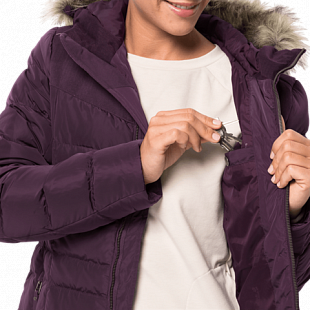Пальто женское Jack Wolfskin Baffin Island Coat aubergine