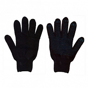 Перчатки х/б с ПВХ 7,5класс black 